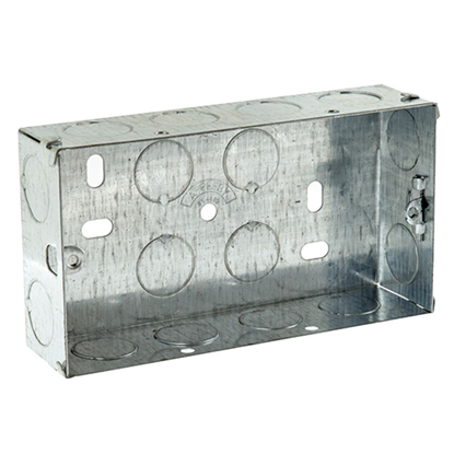 Picture of Flush Metal Back Box 2 Gang 47mm