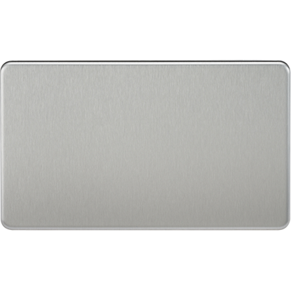 Picture of 2 Gang Blanking Plate - Brushed Chrome