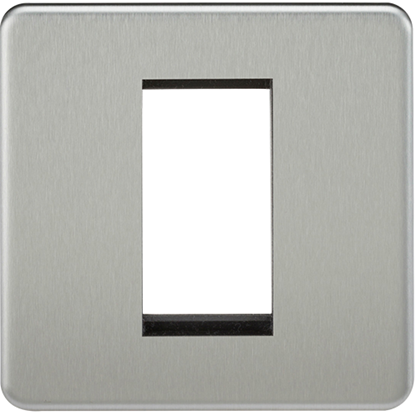 Picture of 1 Gang Modular Faceplate - Brushed Chrome