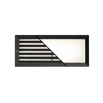 Picture of Luna 5W LED Bricklight - White IP54 Black Fascia Including Optional Grill