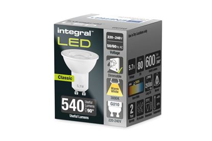 Picture of GU10 600LM 5.7W 3000K DIMMABLE 36 BEAM INTEGRAL