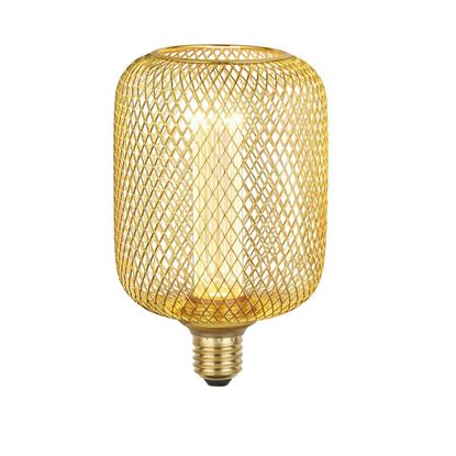 Picture of WIRE MESH EFFECT DRUM LAMP - GOLD METAL