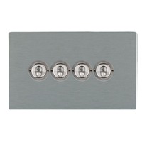 Picture of Sheer Screwless SS/WH 4 Gang 2 WAY 10AX Dolly Switch