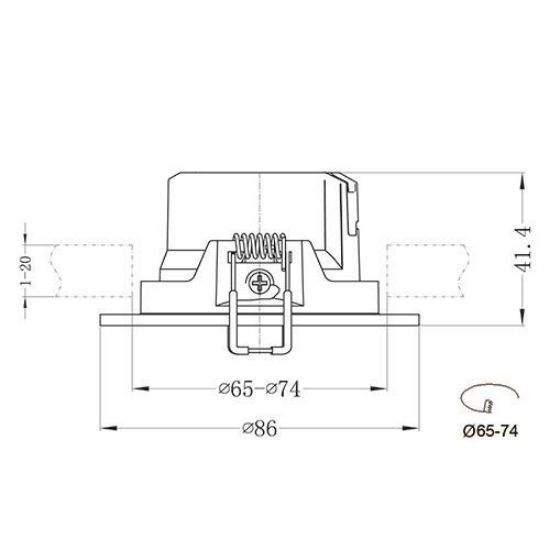 Picture of 5.5W Start Spot  Adjustable IP20 Integrated LED Downlight