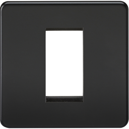Picture of 1 Gang Modular Faceplate - Matt Black
