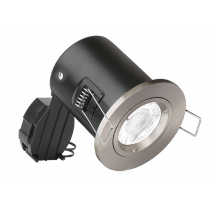 Picture of GU10 Fixed Lock Ring Aluminium Fire Rated Downlight - Satin Nickel