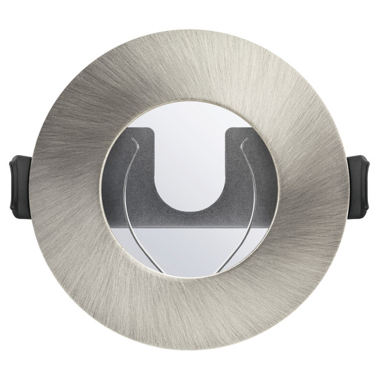 Picture of Evofire Fire Rated Downlight 70mm Cutout IP65 Satin Nickel Round + GU10 Holder & Insulation Guard - Pack of 3