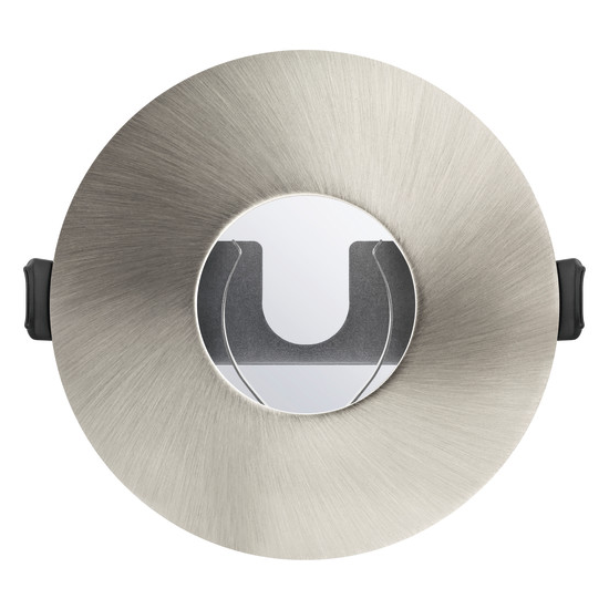 Picture of Evofire Fire Rated Downlight 70-100mm Cutout IP65 Satin Nickel Round + GU10 Holder & Insulation Guard