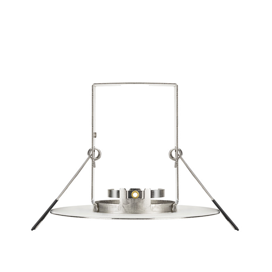 Picture of Evofire Fire Rated Downlight 70-100mm Cutout IP65 Satin Nickel Round + GU10 Holder & Insulation Guard