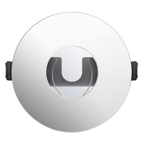 Picture of Evofire Fire Rated Downlight 70-100mm Cutout IP65 Polished Chrome Round + GU10 Holder & Insulation Guard