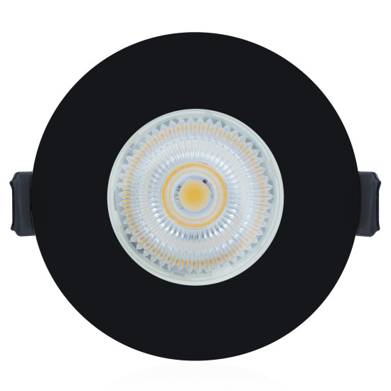 Picture of Evofire Fire Rated Downlight 70mm Cutout IP65 Black Round + GU10 Holder