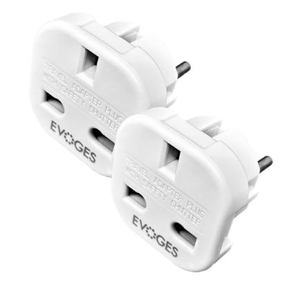Picture of 10A 250V AC UK to EU Travel Adapter - Pack of 2 