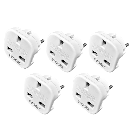 Picture of 10A 250V AC UK to EU Travel Adapter - Pack of 5
