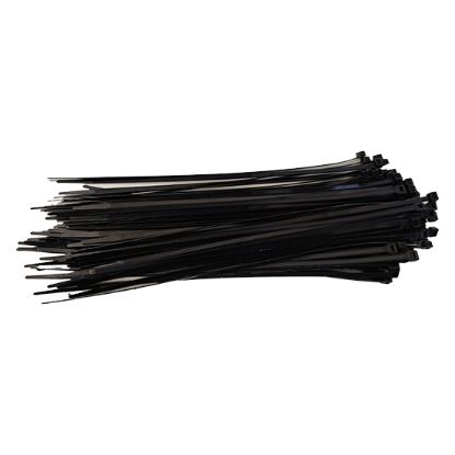 Picture of 4.8x300mm Black Nylon Cable Ties (Pack of 100)  